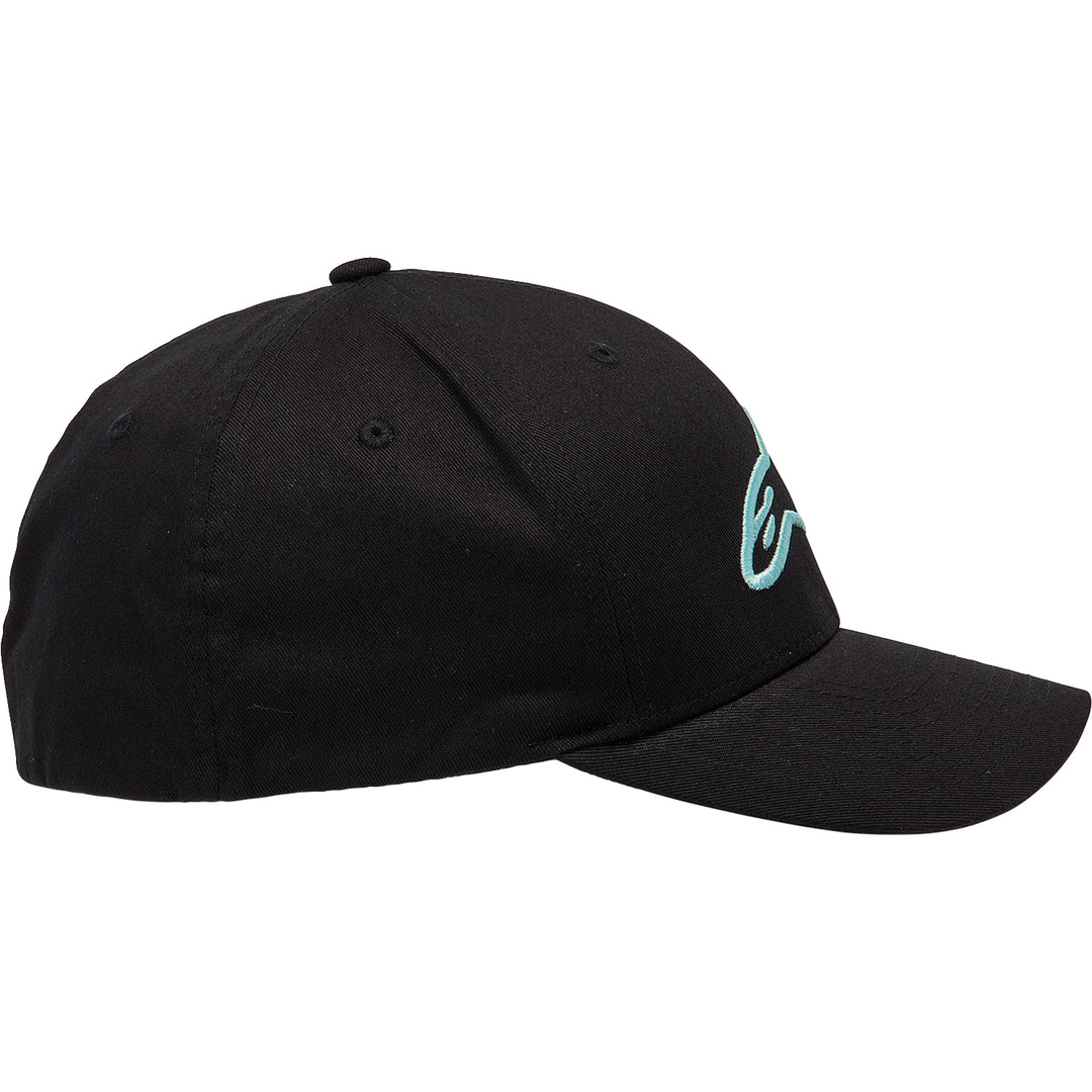 Alpinestars Ageless Curve Hat Black/Light Aqua - Right Side View