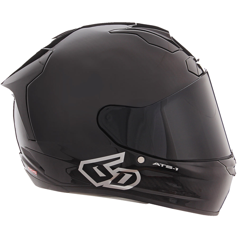 6D Helmets ATS-1R Solid Helmet Gloss Black - Right Side View