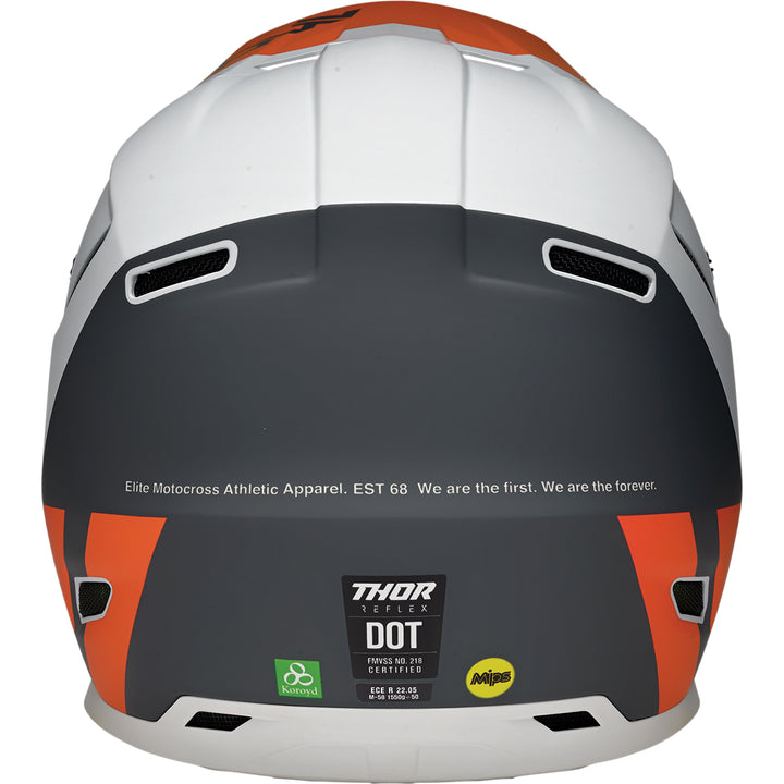 THOR Reflex Cube MIPS® Helmet Gray/Orange - Rear View