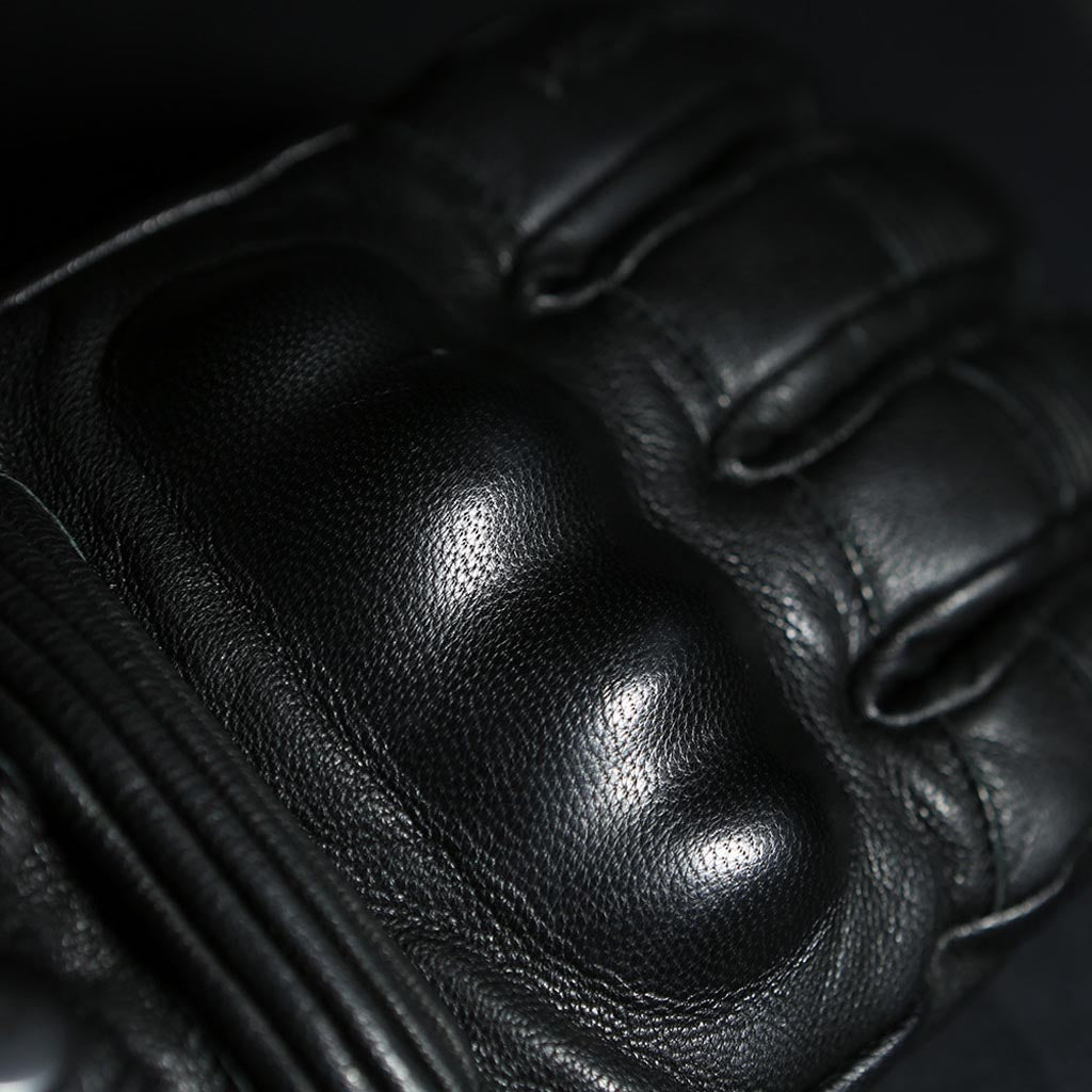 Highway 21 Radiant Heated Glove Black - Close-Up of Hard Knuckles