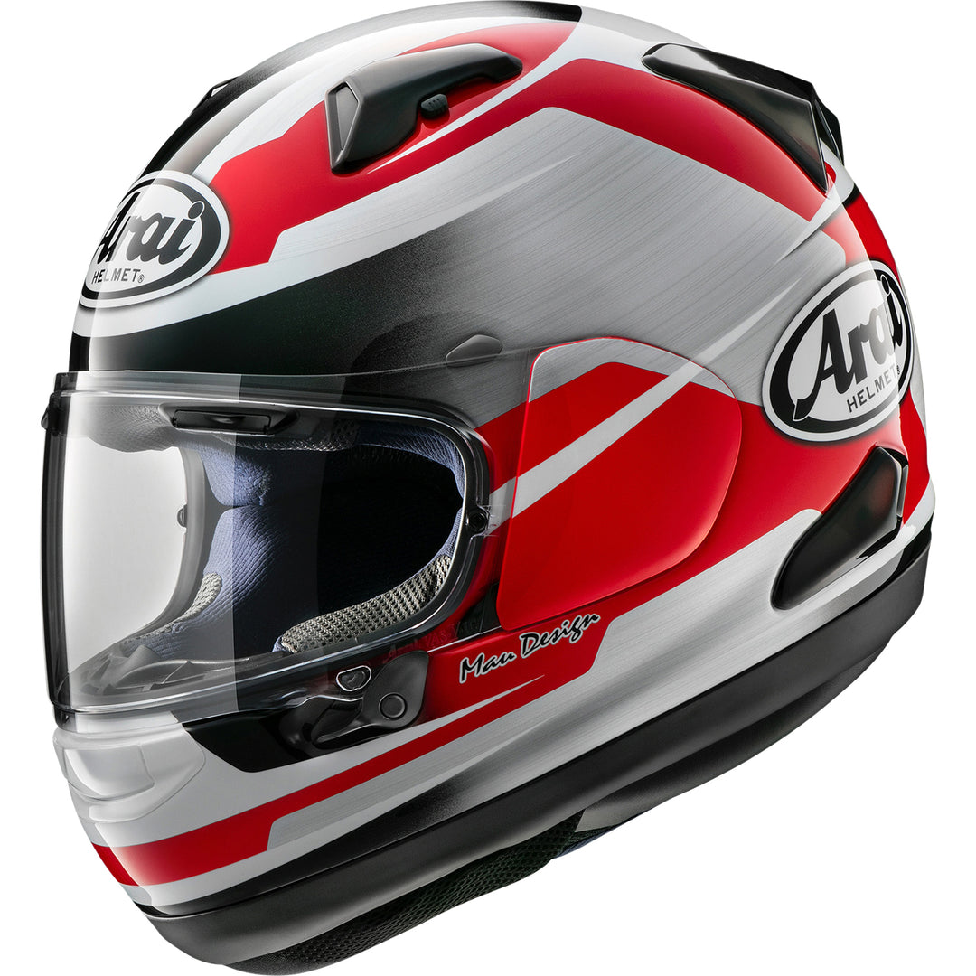 Arai Quantum-X Steel Helmet Red - Side View