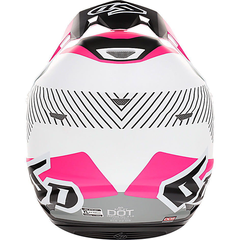 6D Helmets ATR-2Y Fusion Youth Helmet Pink - Rear View