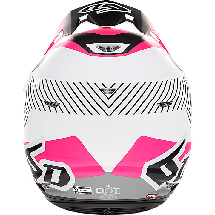6D Helmets ATR-2Y Fusion Youth Helmet Pink - Rear View