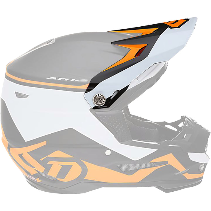 6D Helmets ATR-2 Helmet Visor Drive/Neon Orange - Side View
