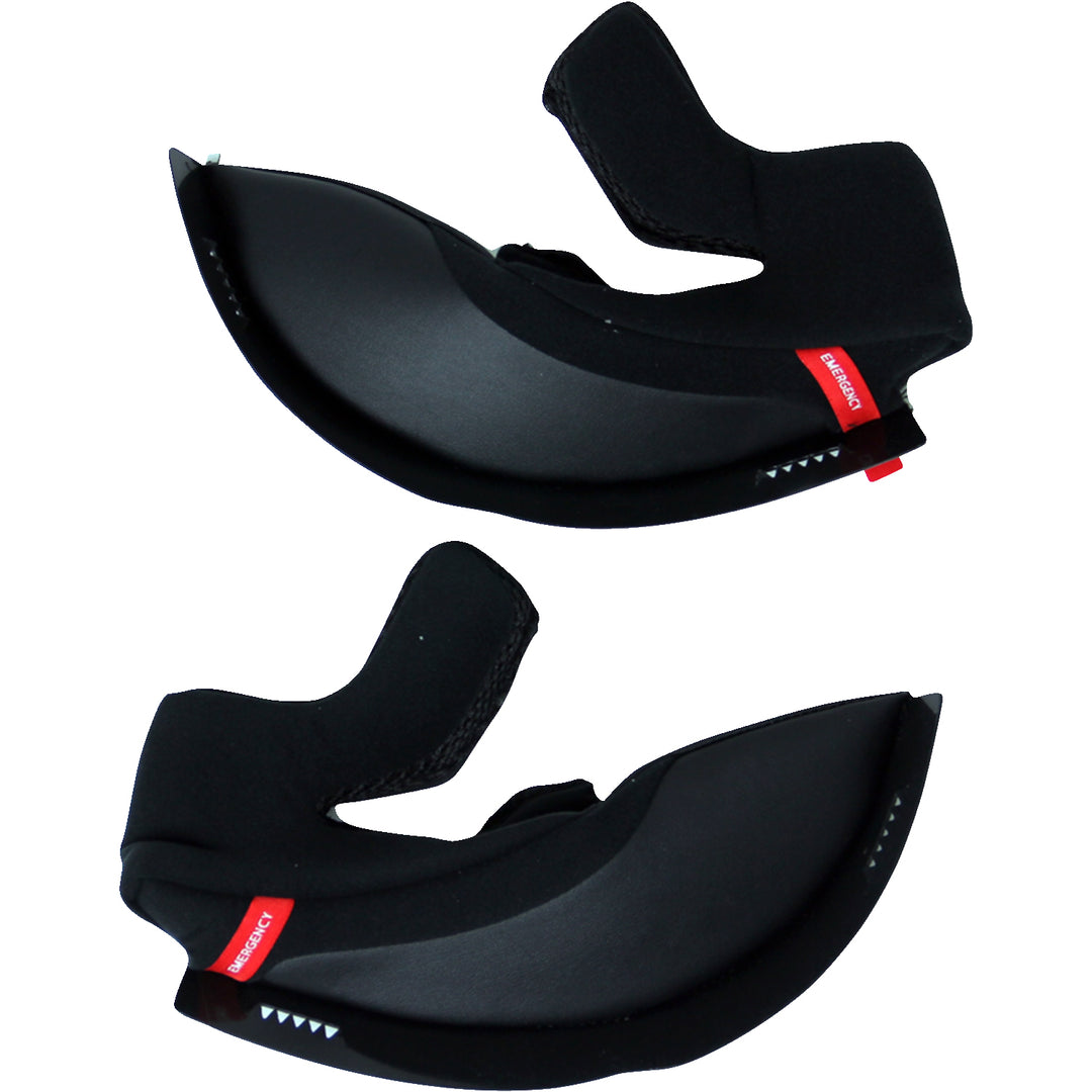 6D Helmets ATS-1R Helmet Cheek Pads - Side View of Pair