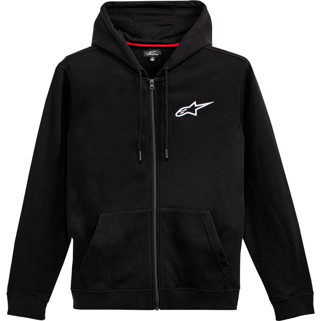 Alpinestars Ageless Zip Hoodie Black/White - Front View