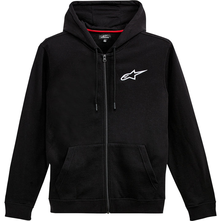 Alpinestars Ageless Zip Hoodie Black/White - Front View