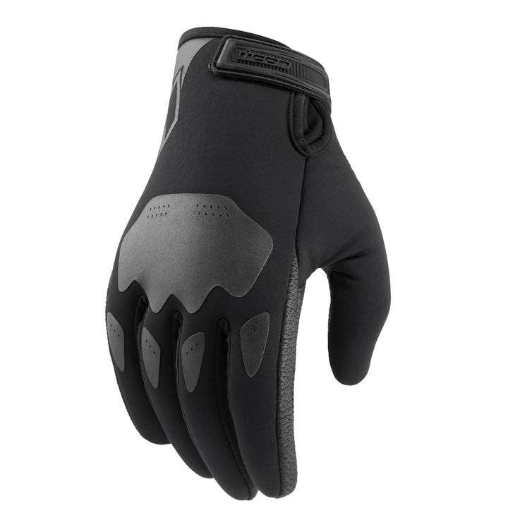 ICON Hooligan Insulated CE Gloves Black - Back of Hand View