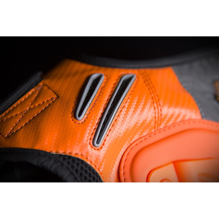 ICON Stryker Vest ORG - Close-Up of Rear Shoulder Vents