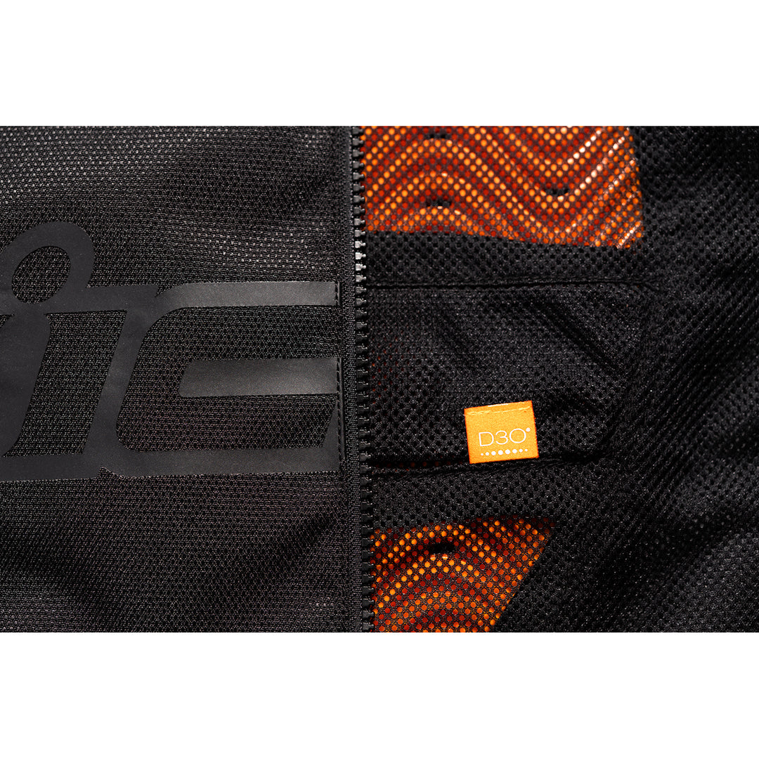 ICON Hooligan™ CE Jacket Black - Close-Up of Back Protector Insert Slot