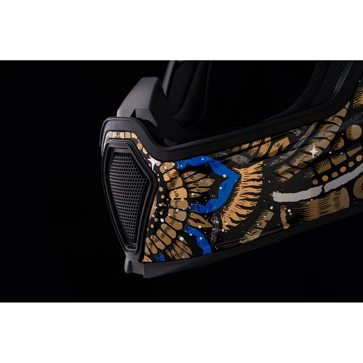 ICON Airflite™ Daytripper Helmet Gold - Close-Up of Mouth Vent