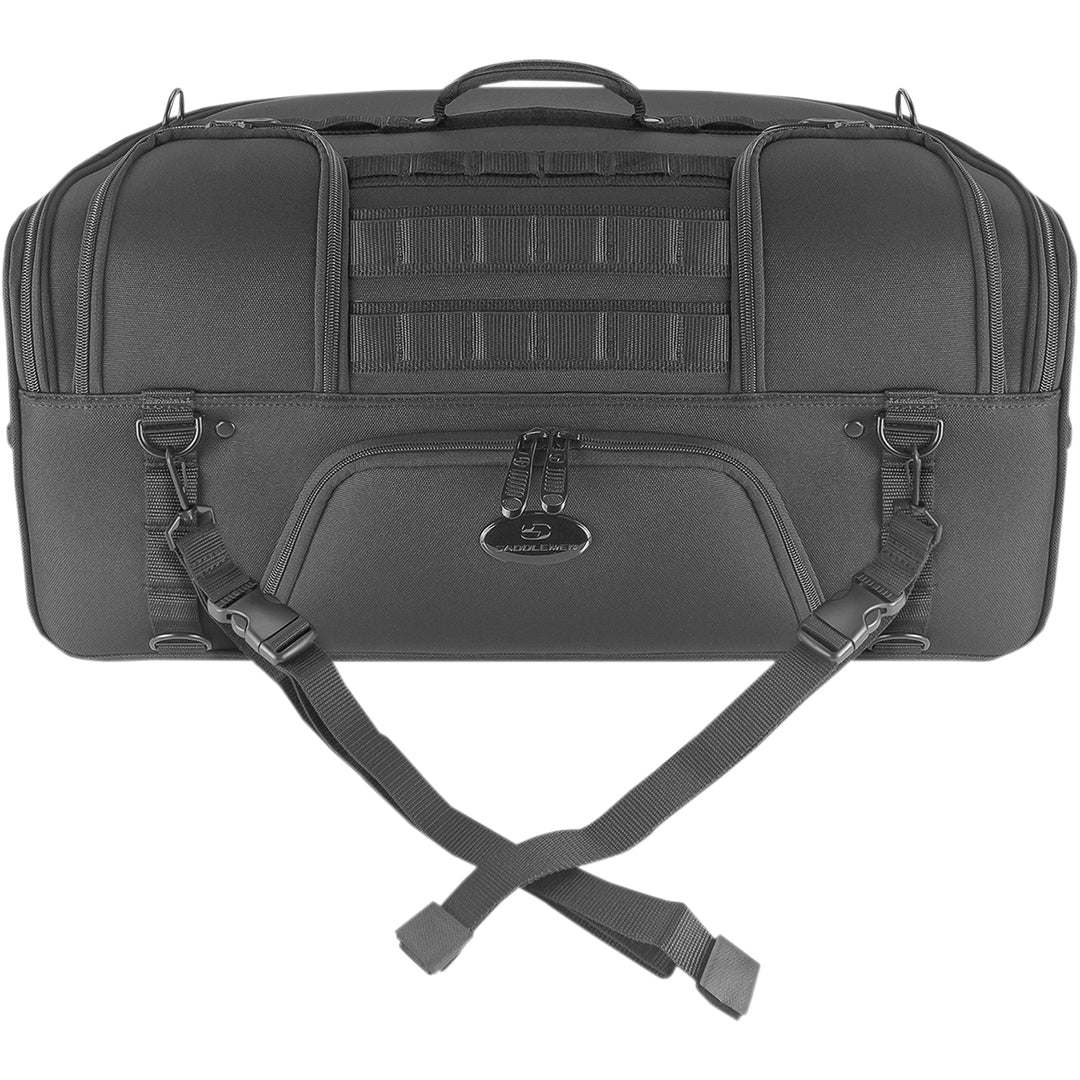 SADDLEMEN BR2200 Tactical Backrest Bag - Front View with Straps Attached