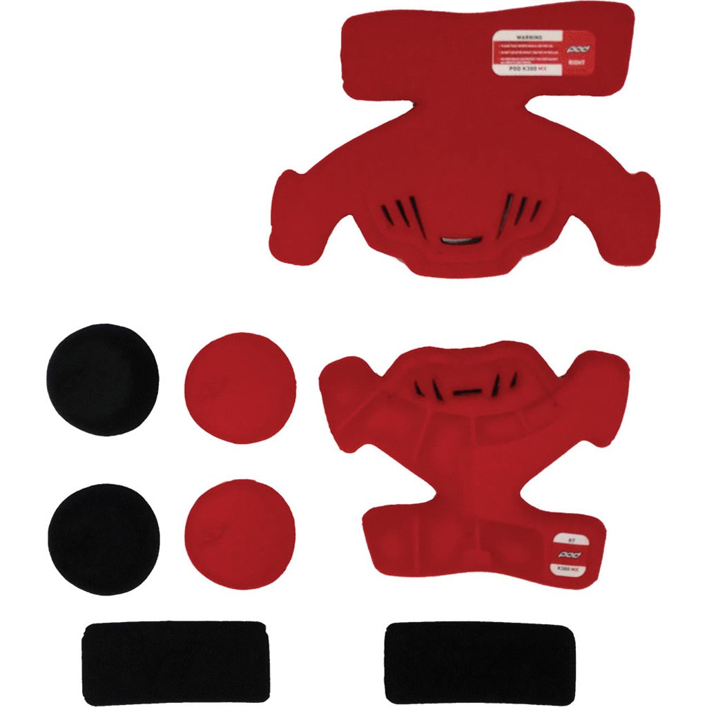 Pod Active K700 Knee Brace Pad Set Red (Right)