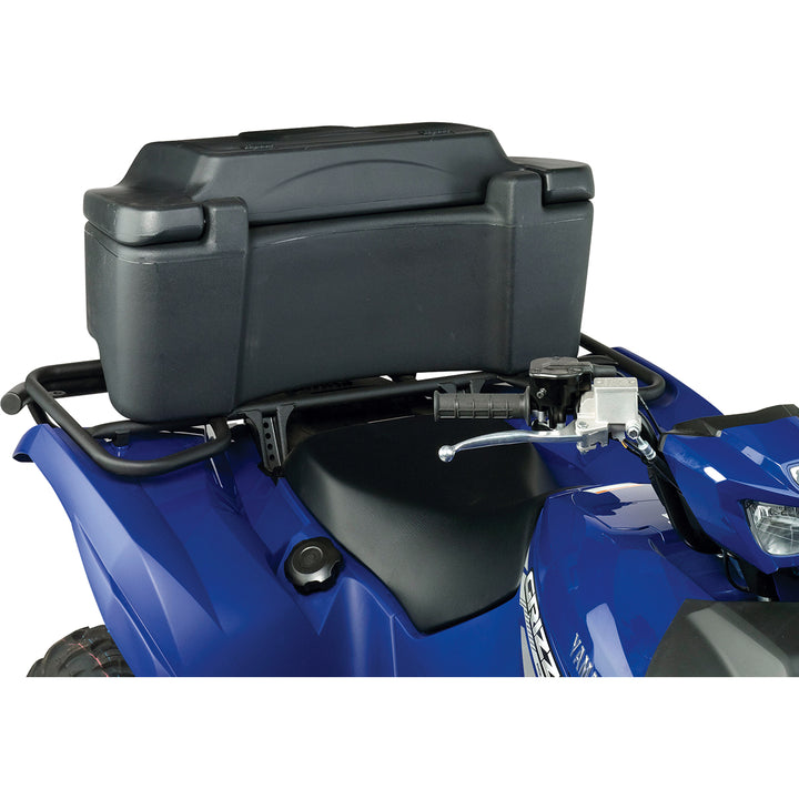 MOOSE UTILITY Two Tier Rear Storage Trunk - Front Side View Installed on ATV