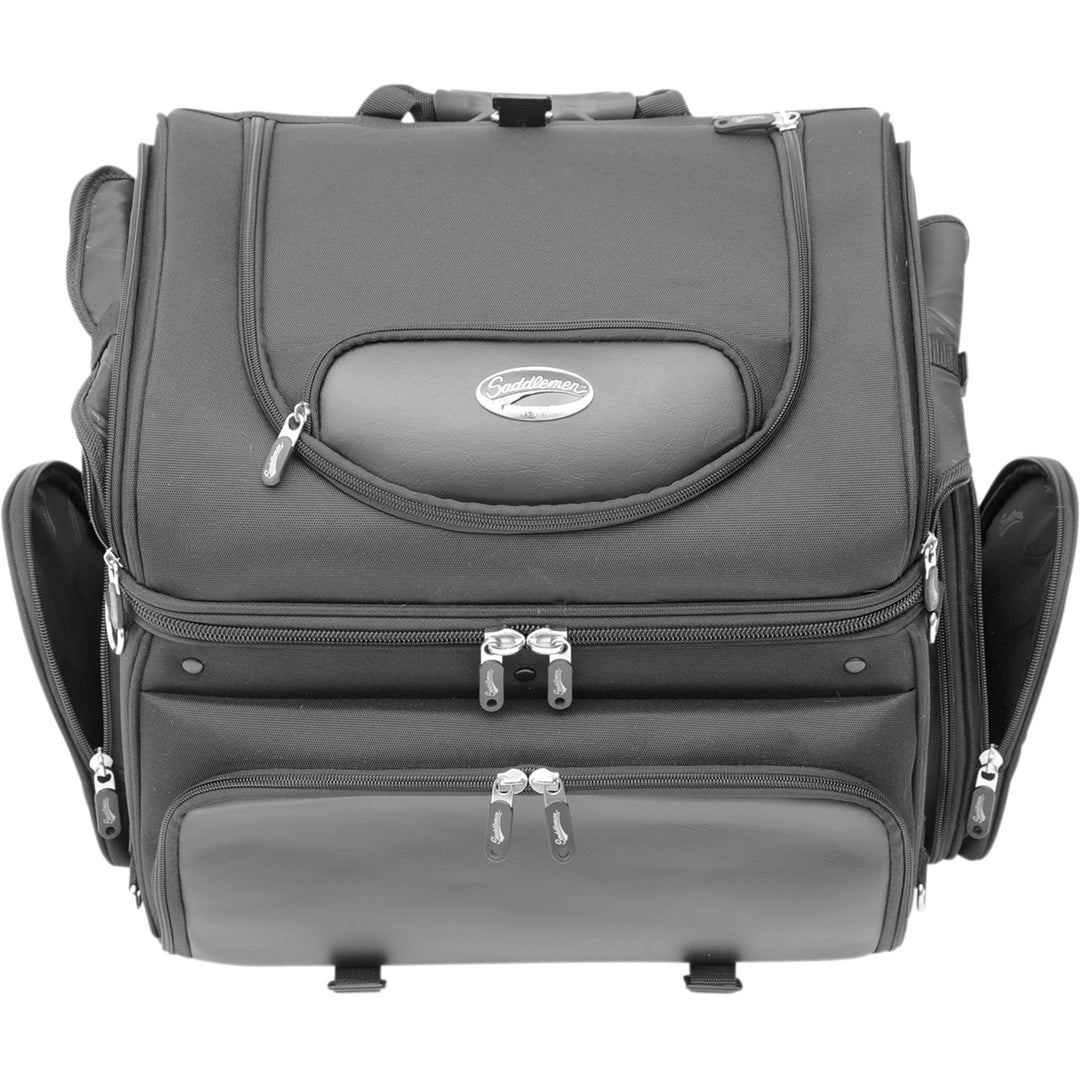 SADDLEMEN Pet Voyager - Front Top View with Side Pockets Opened