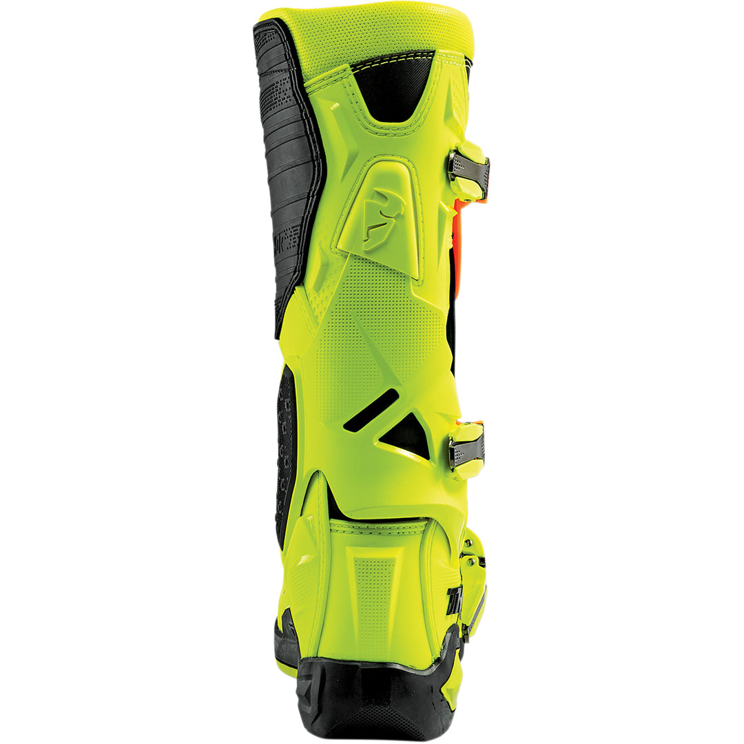 THOR Radial MX Boots Orange Fluorescent/Yellow - Rear View