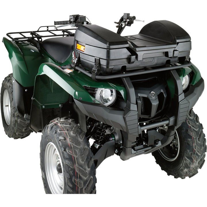 MOOSE UTILITY Explorer Storage Trunk - Front Side View Installed on ATV