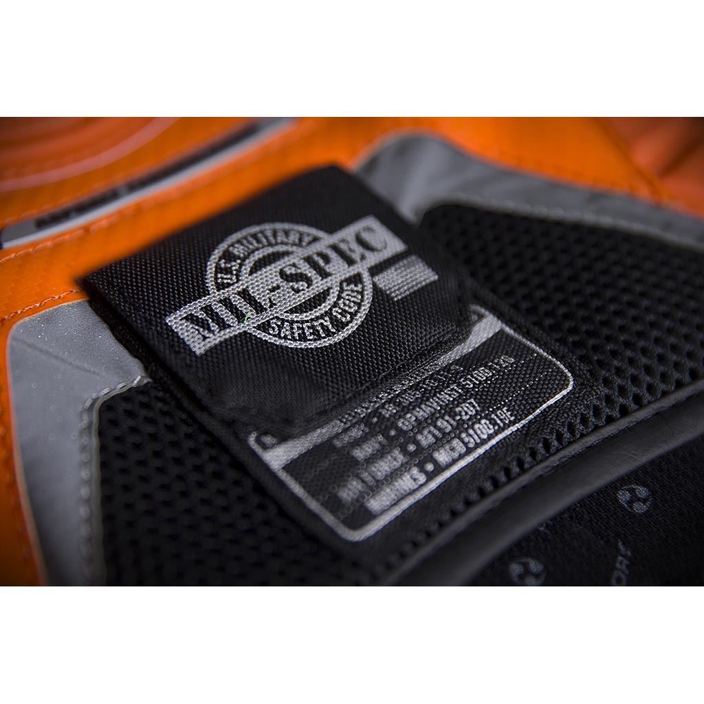 ICON Stryker Vest ORG - Close-Up of "Mil-Spec" Pocket Under Chest Plate