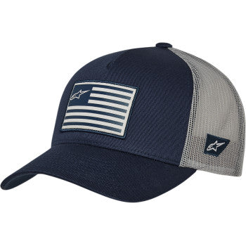 Alpinestars Flag Hat Navy/Gray - Front Side View