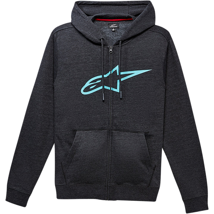 Alpinestars Ageless 2 Zip Hoodie Charcoal/Turquoise - Front View