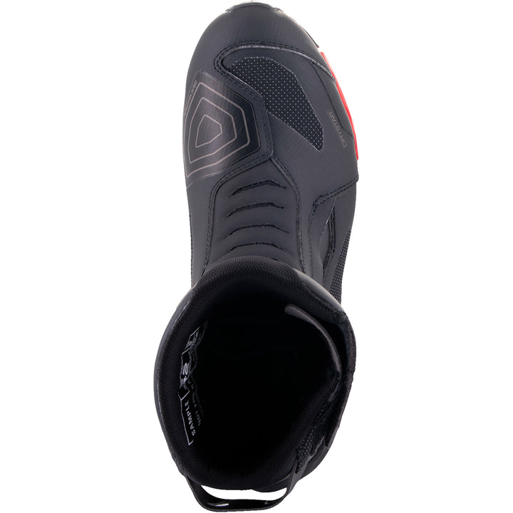 Alpinestars RT-7 Drystar® Boots Black/Red - Top Down View