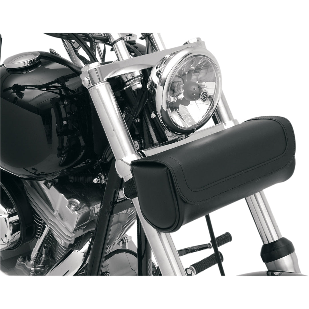 SADDLEMEN Classic Highwayman Tool Pouch - Pouch Installed on Front Forks