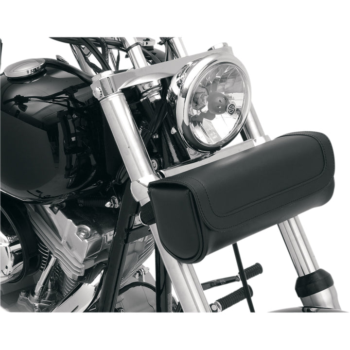 SADDLEMEN Classic Highwayman Tool Pouch - Pouch Installed on Front Forks