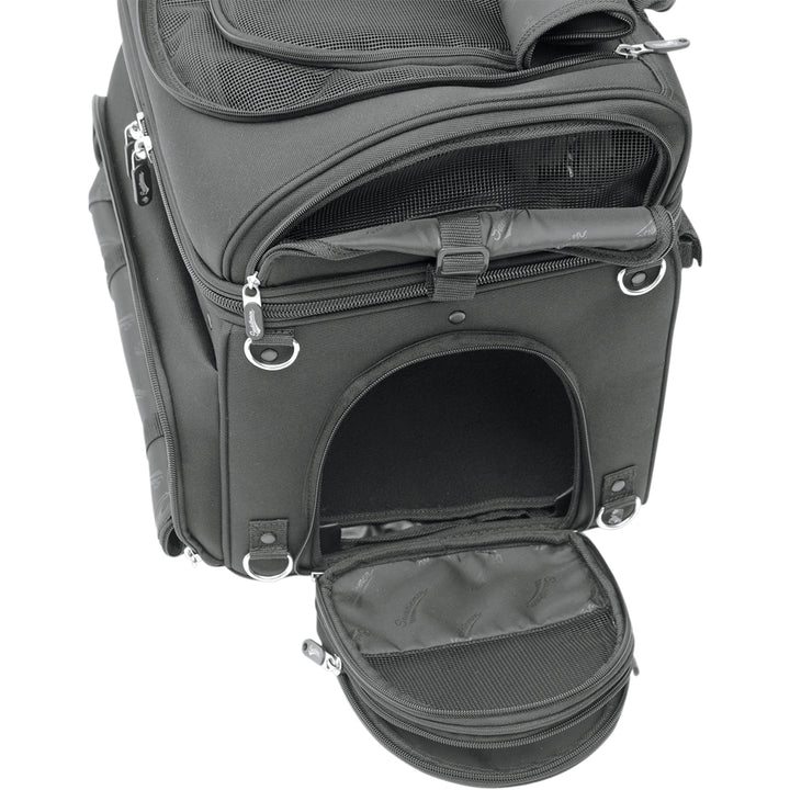 SADDLEMEN Pet Voyager - Angled Side View with Side Open