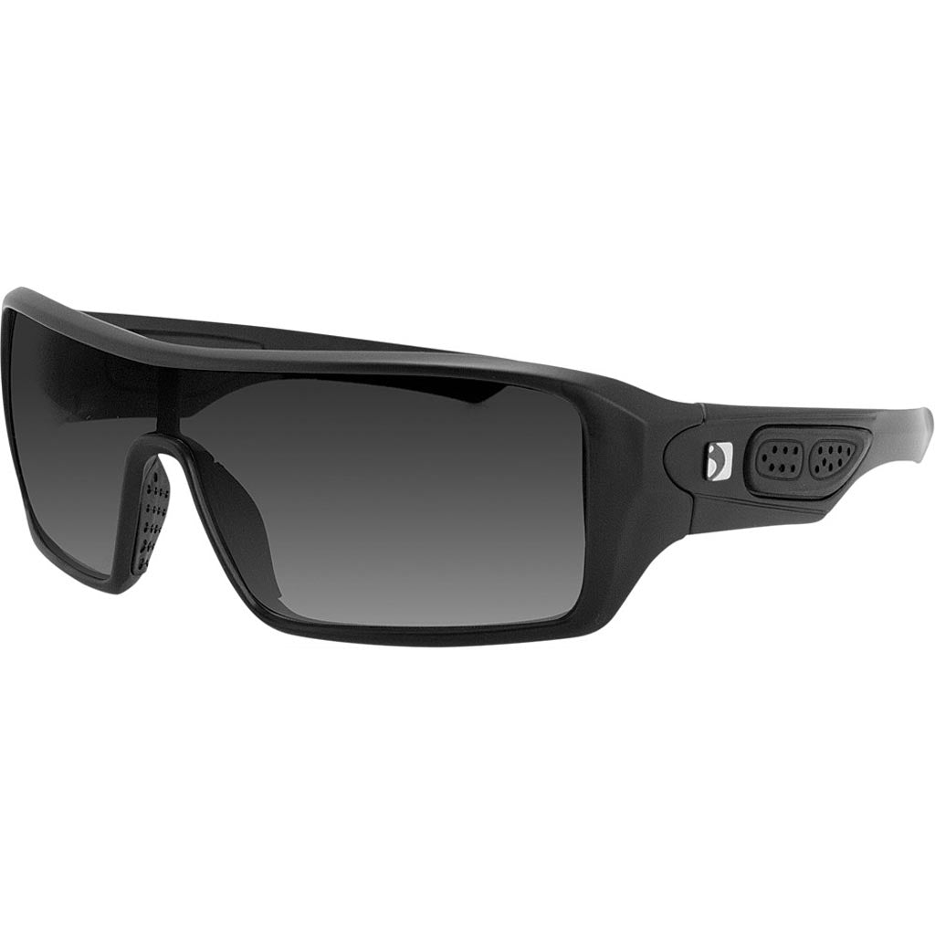Bobster Paragon Sunglasses Matte Black w/Smoke Lens - Front Side View