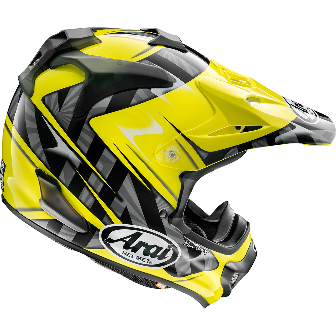 Arai VX-Pro4 Scoop Helmet Yellow - Rear Side View