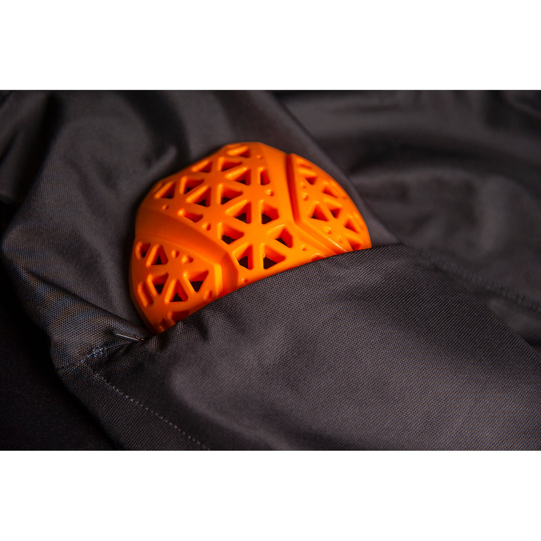 ICON Airform Jacket Black - Close-Up of Armor Partially Inserted Into Elbow Slot