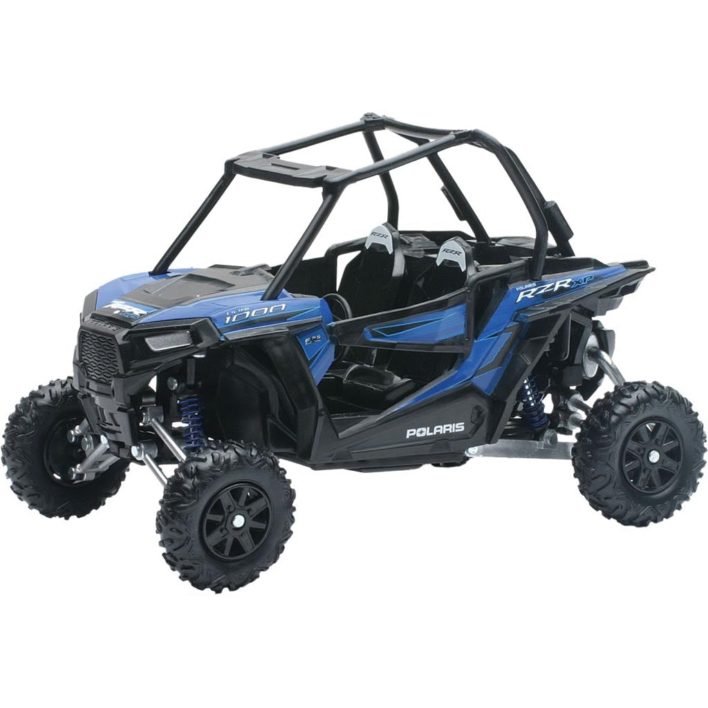 New-Ray Toys Die-Cast Replica Polaris Rzr Xp 1000 Blue 1:18 - Front Side View of Replica