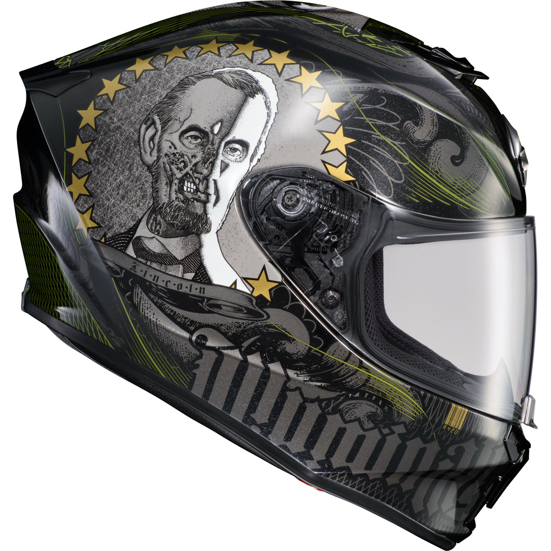 SCORPION EXO EXO-R420 Full-Face Helmet Illuminati 2 Black - Right Side View