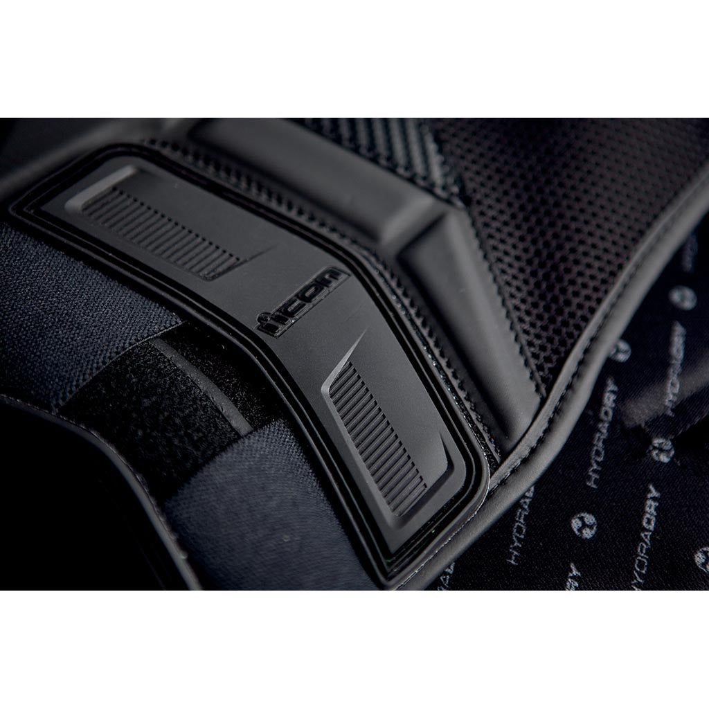 ICON Stryker Vest Stealth - Close-Up of Logo on Side Strap