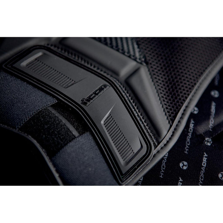 ICON Stryker Vest Stealth - Close-Up of Logo on Side Strap