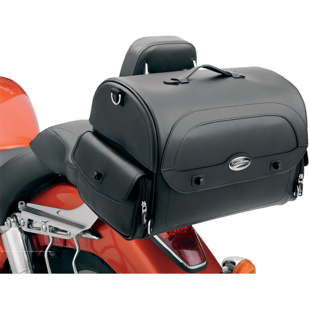 SADDLEMEN Cruis'n Express Tail Bag - Front Side View Attached to Passenger Backrest
