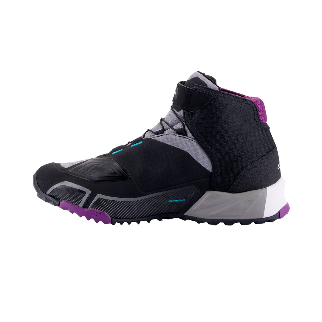 Alpinestars Stella CR-X Drystar® Shoes Black/Gray/Teal/Purple - Inner Side View