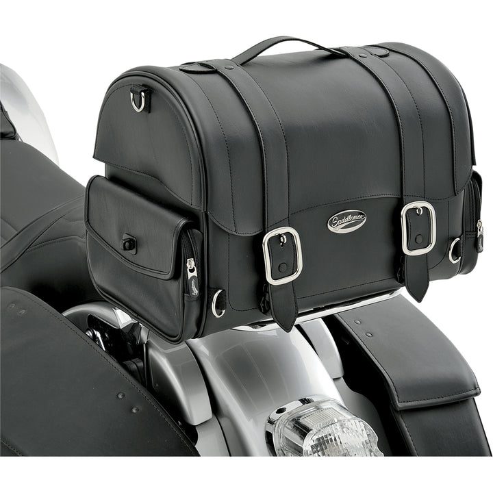 SADDLEMEN Drifter™ Express Tail Bag - Front Side View Attached to Rear Rack