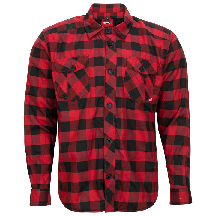 Noru Check Riding Shirt Red/Black - Front View