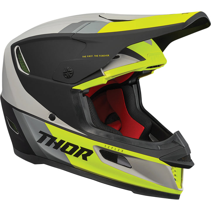THOR Reflex Apex MIPS® Helmet Acid/Gray - Front Side View