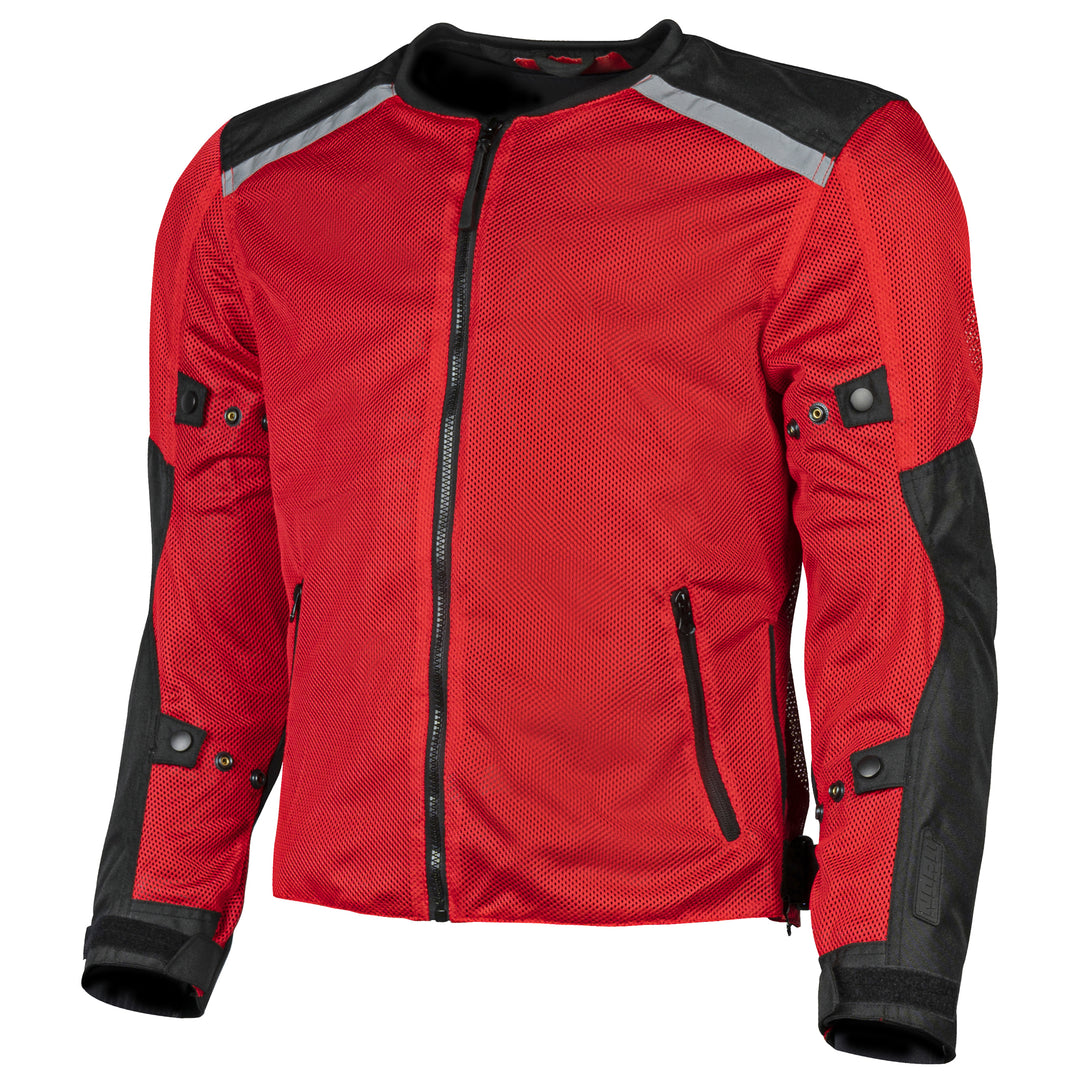 Noru Tabi Mesh Jacket Red/Black - Front View