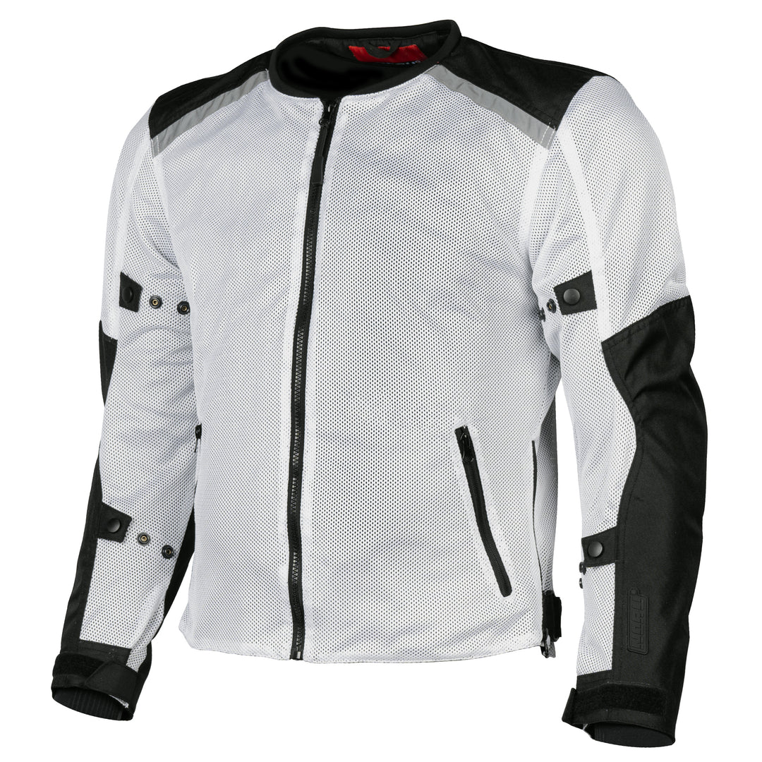 Noru Tabi Mesh Jacket White/Black - Front View