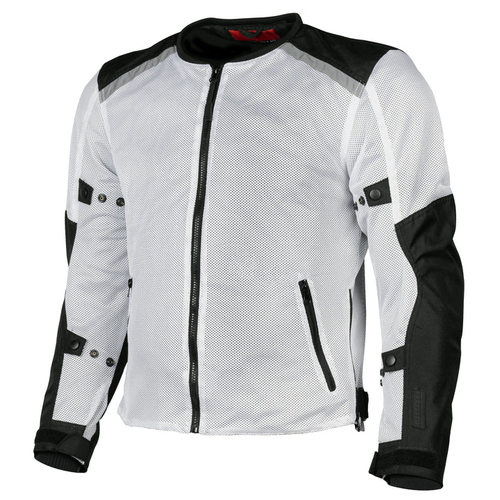 Noru Tabi Mesh Jacket White/Black - Front View