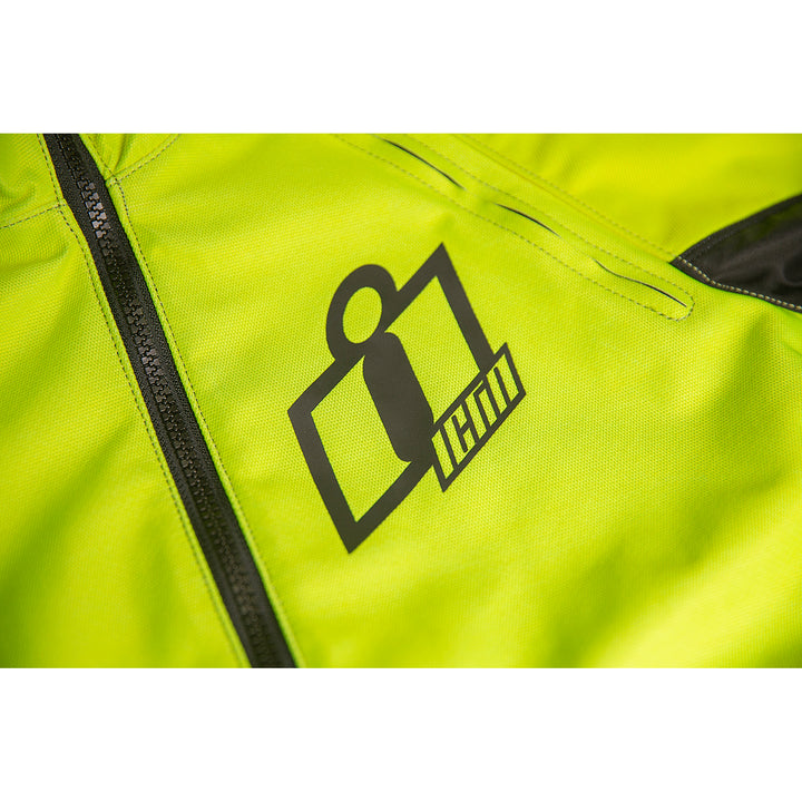 ICON Airform Jacket Vis - Close-Up of Chest Logo Graphic