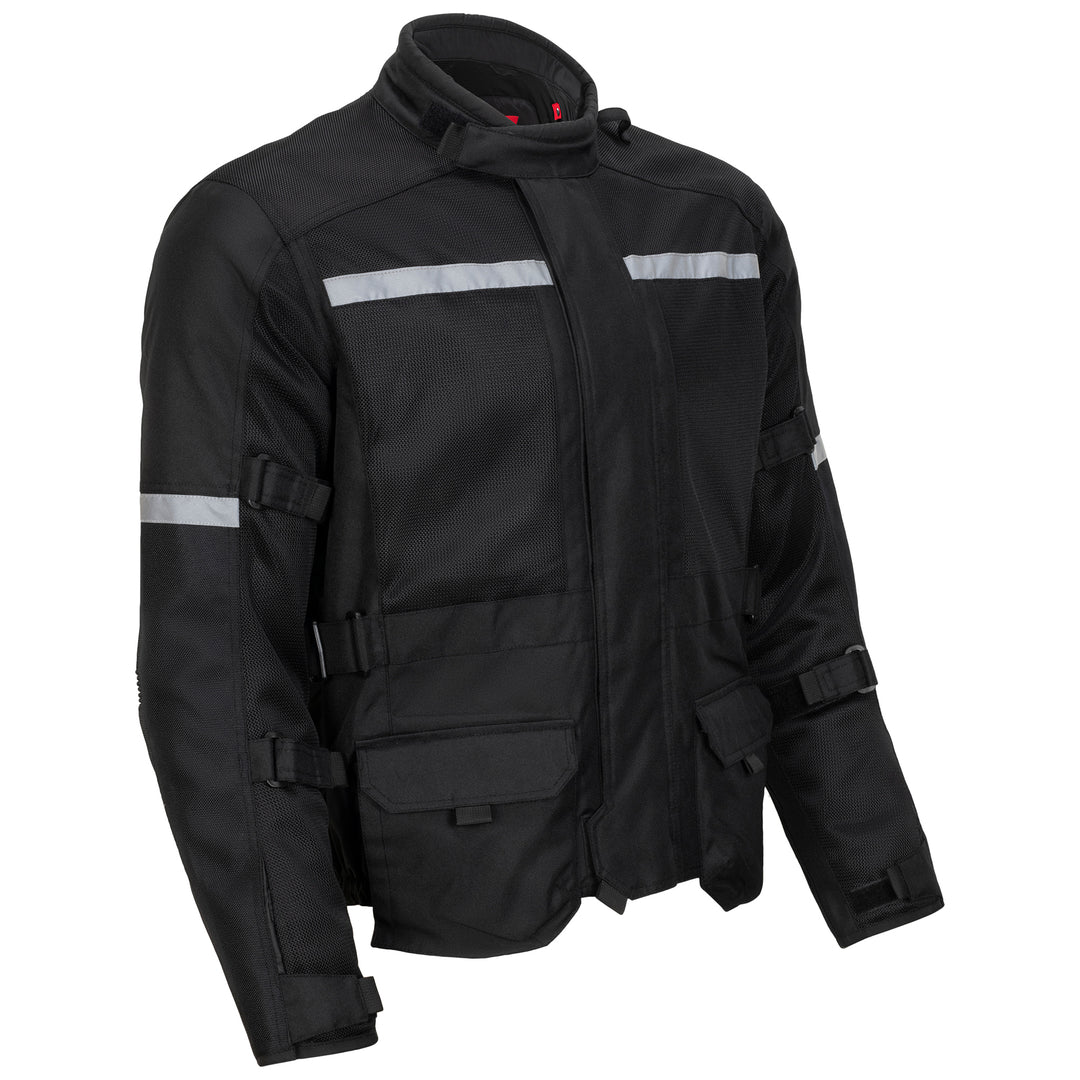 Noru Ganjo Adventure Mesh Jacket Black - Front Side View