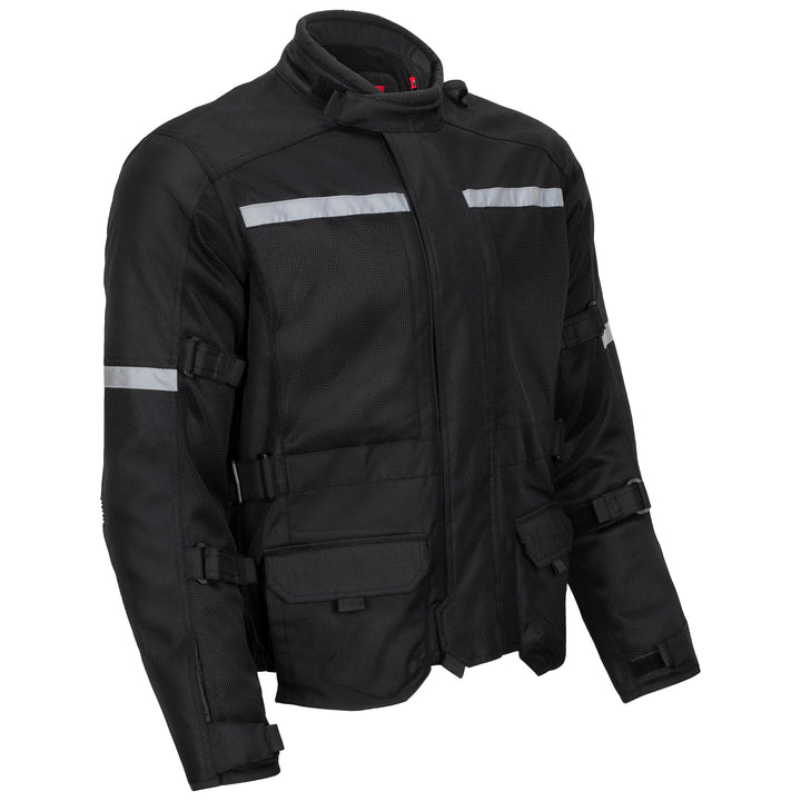 Noru Ganjo Adventure Mesh Jacket Black - Front Side View