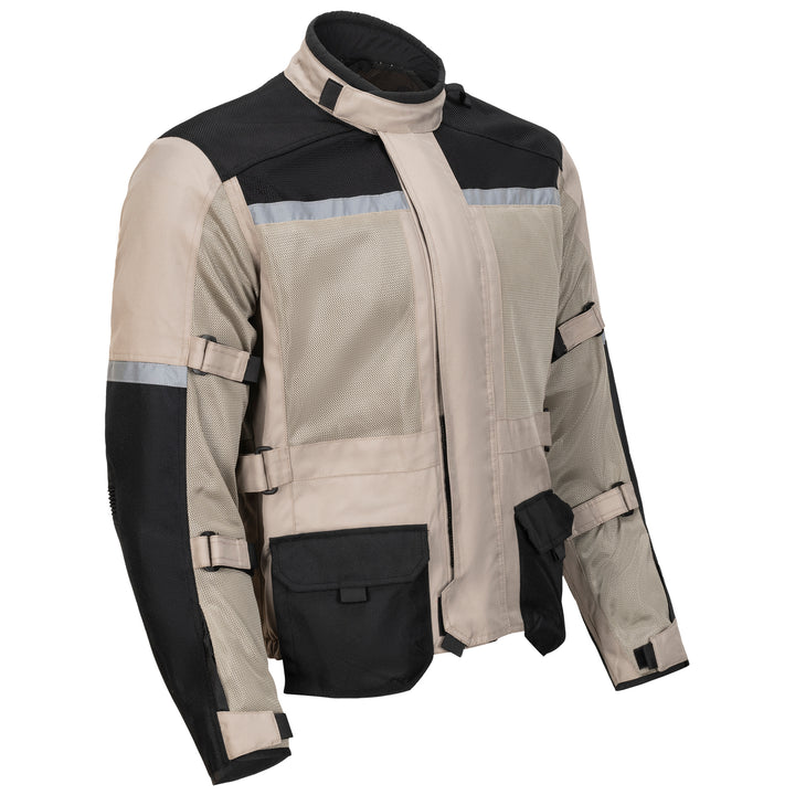 Noru Ganjo Adventure Mesh Jacket Sand - Front Side View