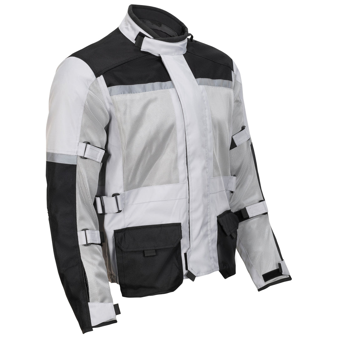 Noru Ganjo Adventure Mesh Jacket Grey - Front Side View
