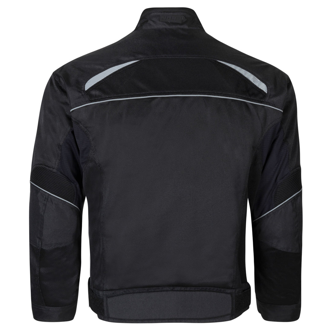 Noru Kuki Motorcycle Street Mesh Jacket Black - Rear View