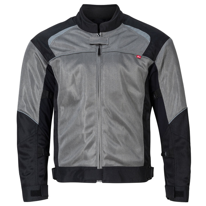 Noru Kuki Motorcycle Street Mesh Jacket Grey/Black - Front View
